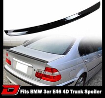 【何色でも塗装可能】D Type BMW 3シリーズ E46 セダン 塗装品 リア トランクスポイラー ウィングスポイラー 1998-2005_画像1