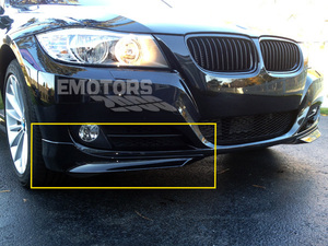 【即納品】#475塗装済 BMW 3シリーズ E90 E91 後期 09-12 LCI ノーマル フロント スプリッタースポイラー ブラック・サファイア 左右2PCS @