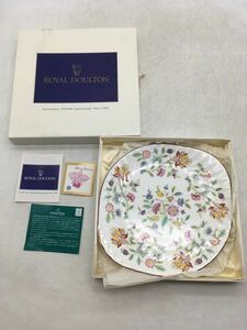 【1円スタート】ROYALDOULTON 花柄 大皿 MINTON BONECHINA ENGLAND製 飾り皿 盛皿 箱付き コレクション プレート DM0304L