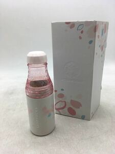 [ used ] Starbucks Sunny bottle box attaching unused pink × white carrying flask tumbler collection Sakura MK1020L