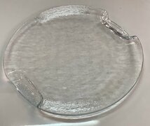 北欧 ヴィンテージ PUKE　BERG　GLAS BLUK /プーケベリ スエーデン ガラス大皿　 プレート　30㎝ 1枚　美品　札幌発_画像6