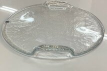 北欧 ヴィンテージ PUKE　BERG　GLAS BLUK /プーケベリ スエーデン ガラス大皿　 プレート　30㎝ 1枚　美品　札幌発_画像4