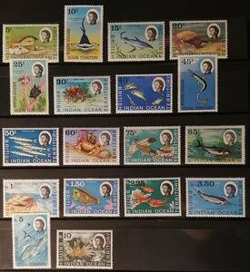 英領インド洋 海洋生物(18種) MNH 