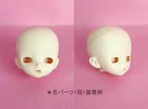 angel philia ドール用 ヘッドパーツ Type-T ホワイティ 無彩色 首ジョイント付き vmf50 オビツ50 アゾン50 parabox msd mdd dollheadparts_画像2