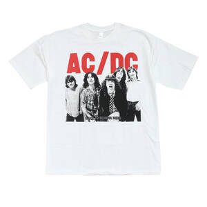 AC/DC ロックバンド オーストラリア ストリート系 ハイ・ヴォルテージ デザイン おもしろTシャツ メンズTシャツ 半袖 ★tsr0944-wht-xl