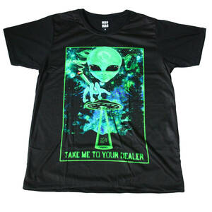 UFO 宇宙人 大麻 麻薬 ドラッグ トリップ 宇宙 ストリート系 スケーター デザインTシャツ おもしろTシャツ メンズTシャツ 半袖 ★E194XL