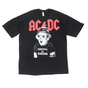  AC/DC エーシー・ディーシー ハイ・ヴォルテージ ロックバンド ストリート系 おもしろTシャツ メンズTシャツ 半袖 ★tsr0942-blk-xl