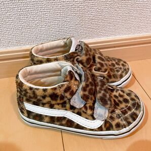 VANS バンズ　子供　スニーカー　キッズスニーカー　16cm レオパード　豹柄