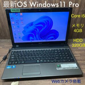 MY3-237 激安 OS Windows11Pro試作 ノートPC acer Aspire 5750 Core i5 メモリ4GB HDD320GB カメラ 現状品の画像1