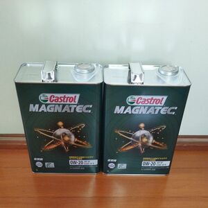 送料無料!!新品■Castrol エンジンオイル MAGNATEC 0W-20 API SP 部分合成油 4L 2缶セット 匿名配送 マグナテック 