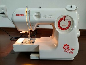 【中古/ジャンク扱い】JANOME(ジャノメ)　コンパクトミシン　CL-555　MODEL 664型　通電確認　簡易動作　パーツ欠品　現状品