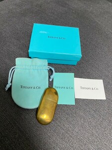 TIFFANY Co ティファニー オイルライター ライター ELSA PERETTI エルサ ペレッティ ビーンズ 喫煙 ゴールド 箱 保存袋 zippo 1円〜