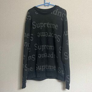 supreme ニット　ブラック　Lサイズ