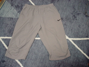 美中古：NIKE：ナイキ　DRI-FIT：ハーフパンツ：Lサイズ：グレー：メンズ 