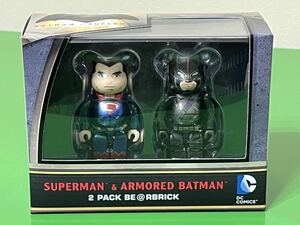 BE@RBRICK スーパーマン vs バットマン 2PACK SUPERMAN ARMORED BATMAN 未開封 ベアブリック100% メディコムトイ MEDICOM TOY DC 正規品