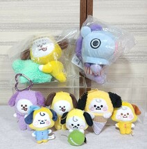 BT21 ぬいぐるみ ベビー マスコット キーチェーン BTS チミー CHIMMY ジミン JIMIN カラビナ くじ ハート パープル MANG J-HOPE_画像1