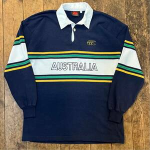 90年代頃 Canterbury オーストラリア ラガーシャツ 長袖 サイズM マルチカラー カンタベリー ラグビー ウェア トップス シャツ