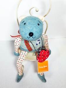 Art hand Auction Rie Yoneda ◆ Reisbär Sockenbär Stofftier Teddybär Autor Künstler SOCKEN Bär handgefertigt, Teddybär, Teddybären im Allgemeinen, Körperlänge 10cm - 30cm