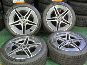 【溝有り美品】メルセデスベンツ　W206　Cクラス純正　AMG5スポーク　7.5J　8.5J　18インチ　225/45R18　245/40R18　承認タイヤ付き◆