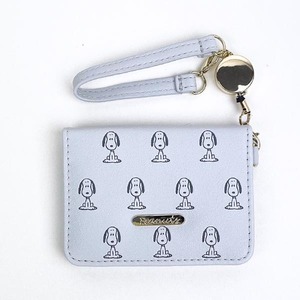  Snoopy open pass case en Boss body .... gray IC card ticket holder SNOOPY