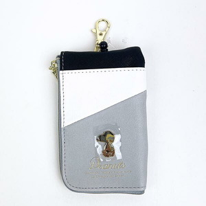  Snoopy key & Pas pouch Snoopy plate black / gray case IC card SNOOPY