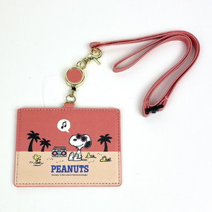  Snoopy beach reel attaching card holder ticket holder pass case SNOOPY