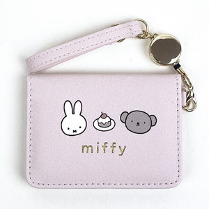  Miffy miffy open pass case sweets pink ticket holder IC card-case 