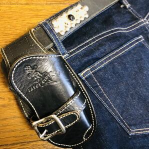 SAVOY CLOTHING サヴォイ・クロージング/レザーガンホルダー型 スマホ iPhone 携帯ケース ロカビリー パンクロック サイコビリー 666の画像3