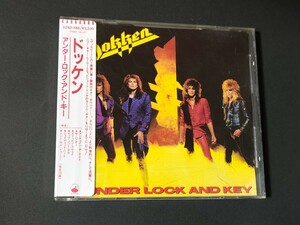 旧規格　シール帯　ドッケン / アンダー・ロック・アンド・キー　85年初版　3200円帯　税表記なし　