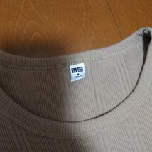 UNIQLO ユニクロ カットソー 長袖 半袖 リブ素材 M_画像6