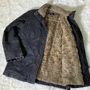XLサイズ 50号 ニコル NICOLE ジャケット ブルゾン ボア 黒 ブラック ミリタリージャケット 大きいサイズ 紳士服 メンズ 防寒