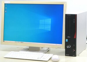 富士通 ESPRIMO D582/Ｇ FMVD04004 ■ 24インチ 液晶セット ■ Pentium-G2020/DVDROM/省スペース/Windows10 デスクトップ