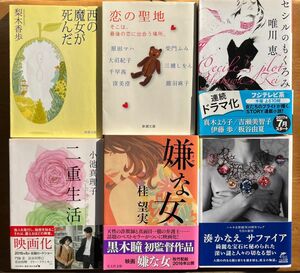 文庫本　小説　6冊まとめ売り　女性作家　唯川恵　小池真理子　梨木香歩　湊かなえ