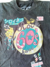 新品 *KIDS【Tシャツ】Lサイズ Shiroi Neko シロイネコ ストリートファッション Rock 60`s パンク ロック プリントTEE ＼オシャレです／_画像2