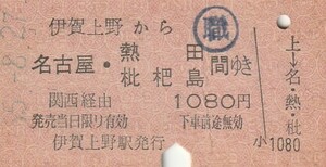 Y701.関西本線　伊賀上野から名古屋・熱田　枇杷島　間ゆき　55.8.27　経年劣化