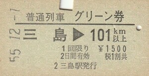 T124.東海道本線　三島⇒101キロ　55.12.1