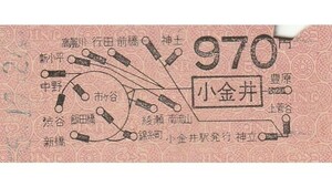 N378.東北本線　小金井　970円　55.12.26【2836】