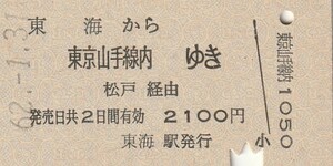 L055.常磐線　東海から東京山手線内ゆき　松戸経由　62.1.31【1942】