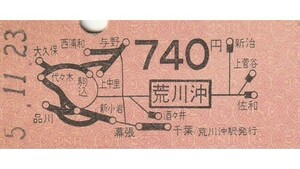 N338.常磐線　荒川沖　740円　55.11.23【4252】