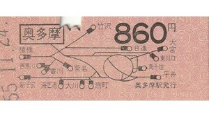 N259.青梅線　奥多摩　860円　55.11.24【2442】