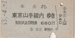 L468.高崎線　本庄から東京山手線内ゆき　53.4.1