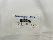 体5-18 M サイズ ホワイト ニッタイ nittai 希少品 666 トレーニングシャツ 半袖 ローネック シャツ 体操服 体操着 日体 昭和 日本製 白_画像4