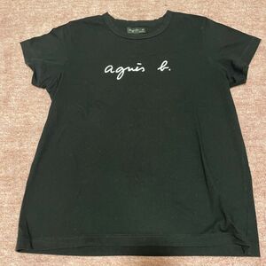 【正規店購入】アニエスベー　agnesb ブラック　again 黒　サイズ3 Lサイズ　半袖カットソー　半袖Tシャツ