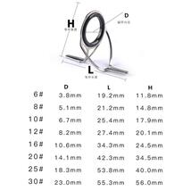 9個 釣竿ロッドガイド 釣り竿ガイド 釣り竿のヒントトップガイド ロッドの修理 ロッド 竿パーツ アイリング_画像2