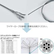 ワイヤー ロープ 直径2.0mm 長さ30M 7×7 30個入り 耐食性_画像3