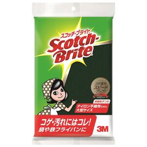 3M キッチン スポンジ たわし コゲ 汚れ落とし 大判 グリーン スコッチブライト A-12S