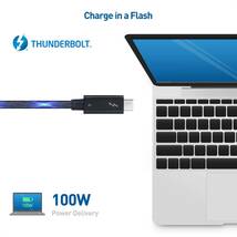 【Intel Thunderbolt 認証取得】Cable Matters Thunderbolt 4 ケーブル 2m Active サンダーボルト 4ケーブル 40Gbps 100W充電 8Kビデオ_画像6