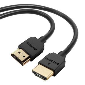 バッファロー HDMI やわらか ケーブル 1m ARC 対応 4K × 2K 対応 【 HIGH SPEED with Ethernet 認証品 】