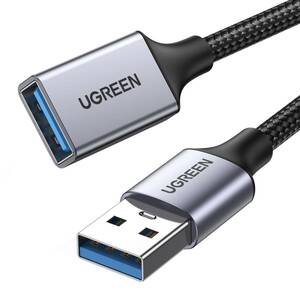 UGREEN USB 延長ケーブル USB3.0 5Gbps 高速データ転送 A-Aタイプ オスメス USB延長コード ナイロン編み製 取り回しやすい 0.5M