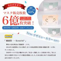 [Kenichi] マスク 不織布 立体 立体マスク 大人用 ふつうサイズ 50枚入 KF94 カラーマスク 四層構造 耳が痛くならない 血色マスク_画像2